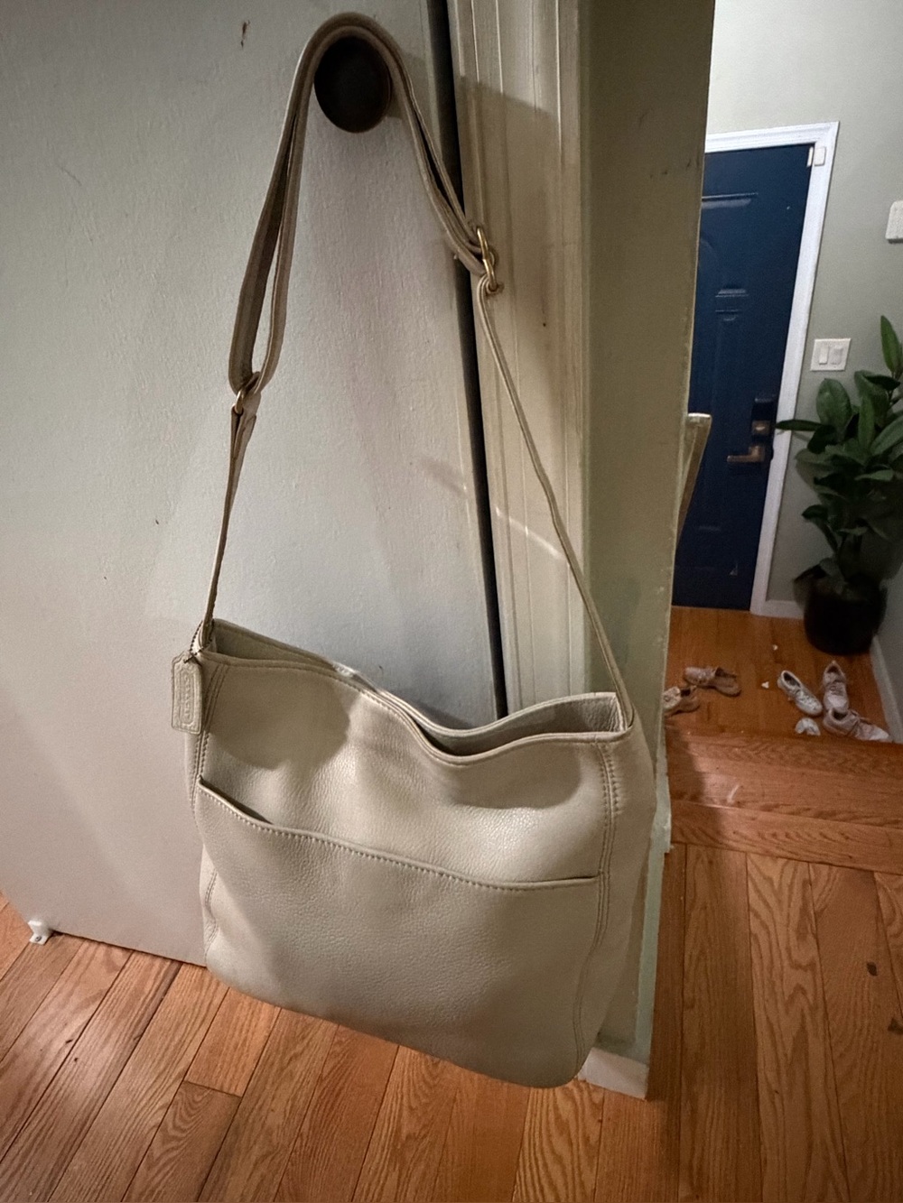 Vintage COACH Sonoma Purse Tote Shoulder Bag Pocket Shopper Leather 4920 Beige